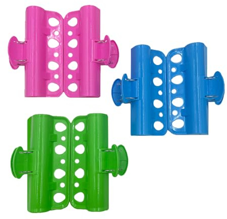 CZAKOMIX 6 Pcs Grandes Pinces À Linge Clip De Brise-Vent, Durable Grosse Pince Plastique, 3 Couleurs Pince Plastique, Epingle A Linge, pour Sécher Vêtements, Couettes (Bleu, Rose, Vert)