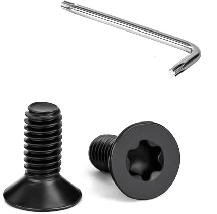 Tunejoy Tornillos de Cabeza Avellanada Torx M4 x 10 mm Negro Tornillo Avellanado Mecánico de Acero Inoxidable A2 V2A con T20 llave Rosca Completa 20 Piezas