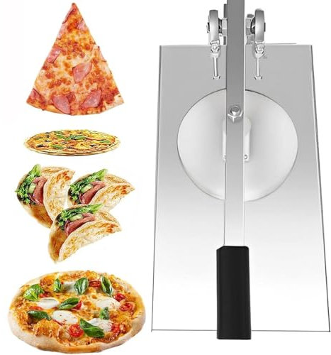 JYHCD Pizza Dough Press Machine, Stainless-Steel Household Pizza Press, Manual Presser for Chapati Sheet And Tortilla, Household Kitchen Tool for Pastry Making,12cm/ 4.7