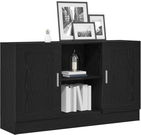 vidaXL Buffet Chêne Noir 120 x 30,5 x 70 cm Bois d'ingénierie