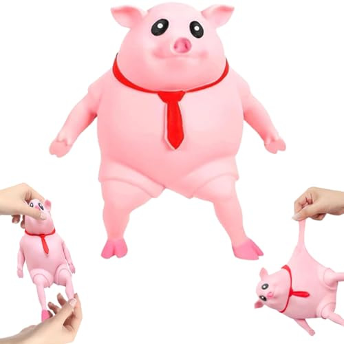 Schwein Quetschspielzeug, Kreatives Dekompressions Piggy, Stressschwein Squeeze Toy, Squishy Squeeze Spielzeug, Anti Stress Schwein Geschenke, Anti Stress Spielzeug für Erwachsene und Kinder