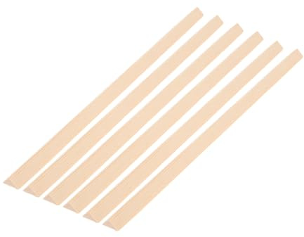 Moulure Décorative de Fenêtre en Bois Triangulaire 6 Pièces