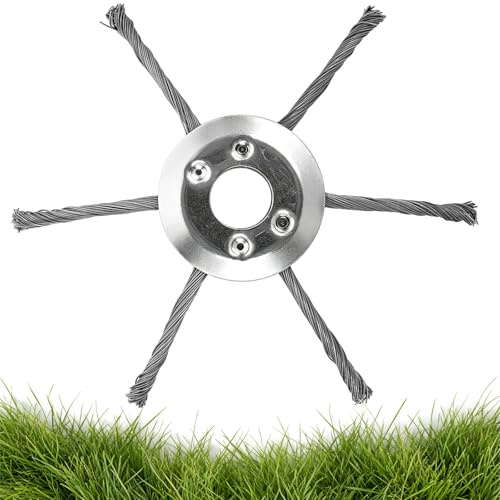 Stahldraht Bürstenschneider rotierenden Unkraut Bürste verdrillten Knoten Trimmerkopf 25,4 mm Lochdurchmesser für Lithium-Batterie Rasentrimmer (6T)