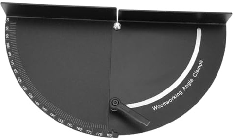 Operitacx 180grado Goniometro Gradi Per Misurazioni Precise Morsetto Angolare in Alluminio Robusta Utensile Per Lavorazione Del e Progetti Falegnameria