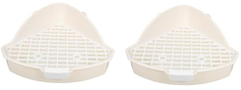WOONEKY 2Stücke Töpfchentrainer katzentoilette für Kaninchen Kaninchentoilette Hasentoilette Kleintiertoilette Tiertoiletten Katzentoiletten für Haustiere Ecktoilette Hasentöpfchen