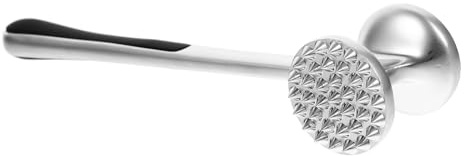 MOLUCKFU Stainless Steel Dual-Sided Meat Tenderizer Hammer for Home Kitchen Heavy Duty Meat Pounder with Spiked and Flat Surfaces for Efficient Steak Pork Chicken and Poultry Preparation
