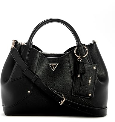 GUESS Darcy Girlfriend Satchel BLA - BLACK One Size