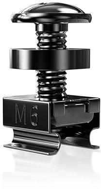 ZOERAX 100-Pack M6 x 16mm Rack Mount Cage Nuts, Screws and Washers for Rack Mount Server Cabinet, Rack Mount Server Shelves, Routers, Rack Mount Screws and Square Insert Nuts