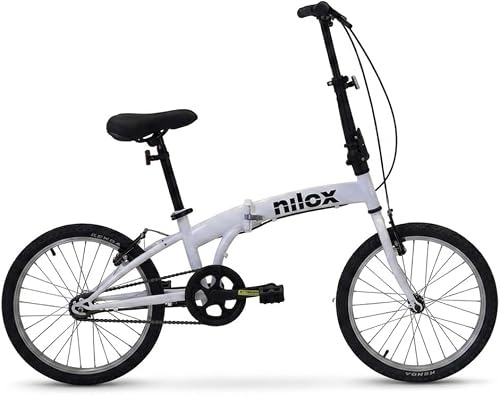 Nilox, Bike X0, Bicicleta Plegable Adulto, Fácil de Transportar, Diseño Moderno con Cuadro de Acero Opaco y Ruedas de Aluminio de 20'', Bicicleta Adulto Ligera de 12 kg