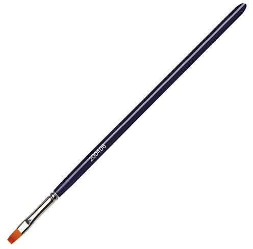 KREUL 200406 - Solo Goya Künstlerpinsel Goldhair Synthetics, hochwertiger und universell einsetzbarer Pinsel, Besatz aus goldenen Synthetikfasern, Basispinsel für Öl- und Acrylmalerei, Flach, Größe 6