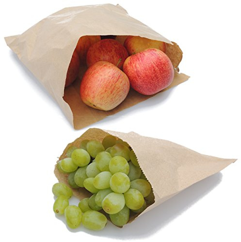 EPOSGEAR® 500 Brown Kraft 7 x 9 Strung Paper Bags - Ideal for Fruit, Vegetables, Sweets and Crafts