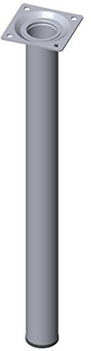 Element System Möbelfuß rund – Stahlrohrfuß, ideal als Tischbein für die Gestaltung individueller Möbelstücke – Ø 30 mm, Länge 400 mm, Chrom