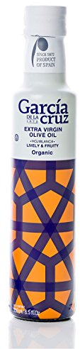 GARCÍA DE LA CRUZ - Organic Extra Virgin Olive Oil, Hojiblanca Variety, Single Varietal, Smooth Body, Balanced Flavour, Sourced in Spain, Montes de Toledo, Glass Bottle - 250 ml