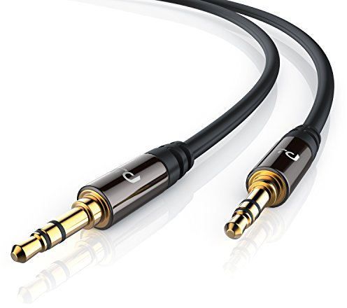 Uplink 10m aux audio cable - jack connection lead for AUX inputs solid metal plug - 3.5mm plug to 3.5mm plug - Stereo Sound for Smartphone Headphone Tablet