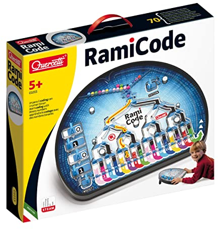 Quercetti Rami Code Educational Binary Code Game, STEM Toy, For Boys and Girls 5+, Mulicoloured