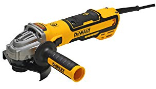 Dewalt Winkelschleifer (1.700 Watt, 125 mm Scheiben-Ø, bürstenlos, wartungsarm, Sanftanlauf, inkl. Schutzhaube, vibrationsdämpfender Zusatzhandgriff und Schnellspannmutter) DWE4347, Schwarz/Gelb