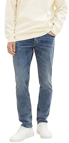TOM TAILOR Denim Herren Piers Slim Jeans 10280 - Light Stone Wash Denim 32W / 32L