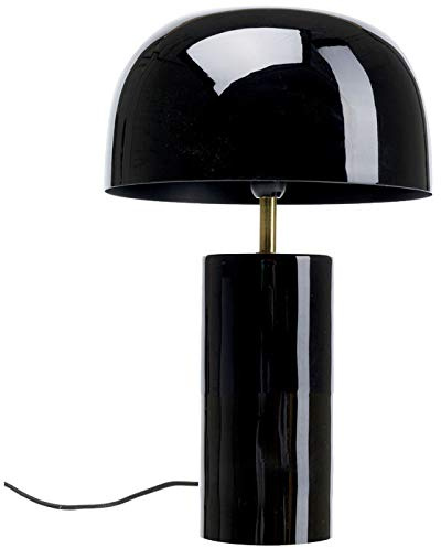 Kare Design Lampada da tavolo Loungy Nero, oro/nero, 38x25x25cm | abat jour a forma di fungo, acciacio verniciato, stile moderno minimal, lampadina non inclusa