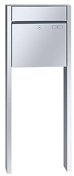 RENZ/Plan/Freistehende Briefkastenanlage Standbriefkasten / V4A-Edelstahl/Volumen 28 L/zum Einbetonieren/Dein-Briefkasten.de