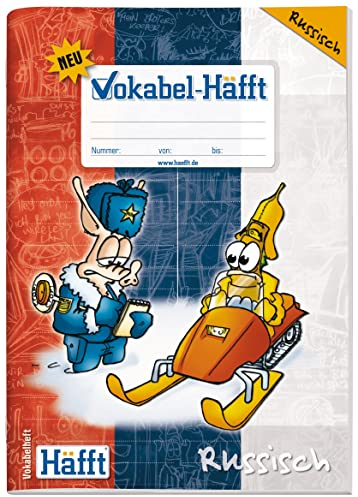 Häfft® Vokabelheft Russisch A5 mit 2 Spalten - inkl. Infos zur Kultur, Grammatik und Landkarte
