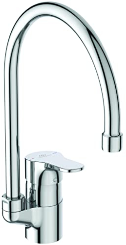 Ideal Standard - Cerabase, Miscelatore cucina monocomando a bocca alta, Da appoggio, Cromato