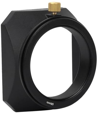 Paraluce Quadrato 55mm/58mm Paraluce Portatile 1 Pezzo Fotocamera Esterna Mirrorless Nera per Fotocamere Mobili Quotidiane (58MM)