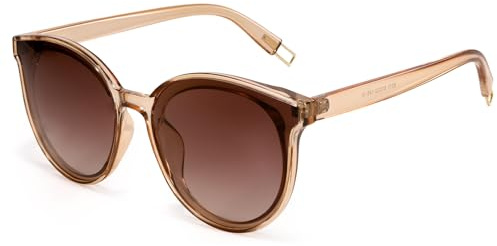 Dollger Polarized Oversized Sonnenbrille für Herren Damen Trendy Cateye Sonnenbrillen Designer Retro Damen Sonnenbrille mit UV-Schutz Tee