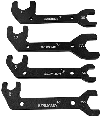 BZBMGMO EN Aluminium kombinationsnyckelsats 4, AN6 AN8 AN10 AN12