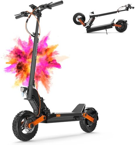 JOYOR S5 E Scooter mit Straßenzulassung, Reichweite 35-50 KM, 48V13AH-Batterie, Stoßdämpfung der Vorder- und Hinterradaufhängung, Faltbarer Elektroroller, 10-Zoll-Offroad-Reifen