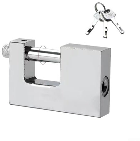 Lucchetto antifurto in lega di zinco, con 3 comode chiavi, perfetto per varie esigenze di bloccaggio (80 mm)
