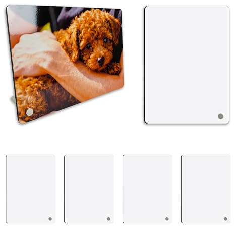 Epsubli 6 Pcs Sublimation Blanks Sublimation Photo Frames MDF Hardboard Heat Transfer Frame Blanks for DIY Desktop Decoration 5x7 inch