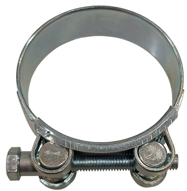 Heavy Duty W1 Galvanized Steel Hose Clamps - High Torque T-Bolt Clips for Irrigation, Suction & Turbo Pipes - Zinc Plated Corrosion Resistant (10, 131mm - 139mm)