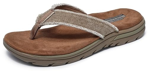 Skechers Herren Bosnien Sandalen, Beige Tan, 42 EU