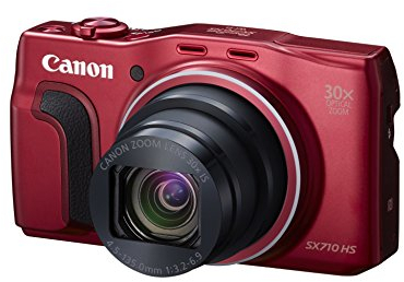 Canon Powershot SX710 HS Appareil Photo numérique Compact Ecran LCD 3'' (7,62 cm) 20,3 Mpix Zoom Optique 30x USB Wi-FI Rouge