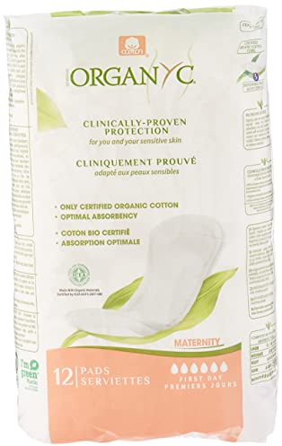 Organyc Assorbenti Post Parto Primi Giorni, Ripiegati - 12 pezzi