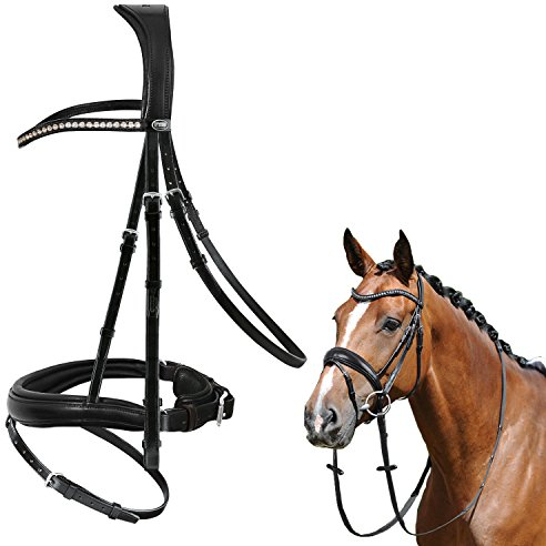 Passier Trense ATLAS schwarz anatomisches Kopfstück Trensenzaum Genickschonend supersoft, Größe Pferd:Vollblut