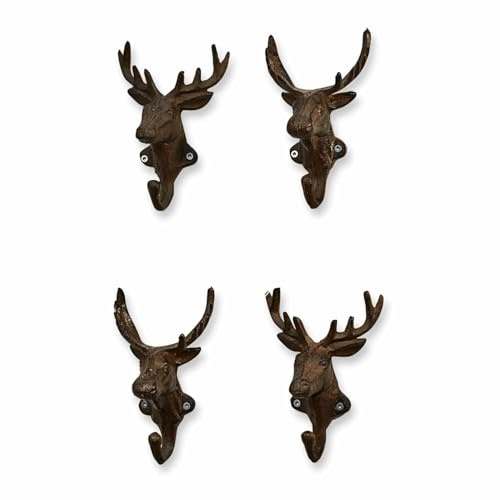 Loberon Haken 4er Set Deer, antikbraun