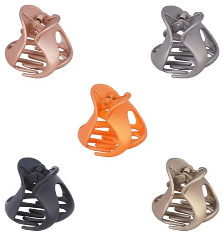 HO2NLE 5pcs Haarklammer Haarspangen Damen Haargreifer Vintage Acryl Klaue Clips Haarkneifer Unregelmäßige Rutschfeste Haarnadel 6cm Hair Clips Haarschmuck für Damen Mädchen Kinder (5 Farben)
