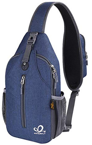 Waterfly Mochila Cruzada Pecho Mochila Bandolera para Ciclismo Senderismo Casual Hombre y Mujer
