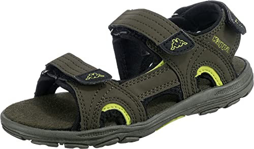 Kappa Early Ii K Sandali con Cinturino alla Caviglia Unisex - Bambini e ragazzi, Verde (Army/Lime), 29 EU