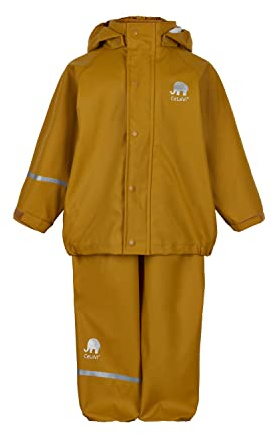 Celavi Basic PU Rain Set Blouson de Pluie, Buckthorn Brown, 90 Mixte Enfant