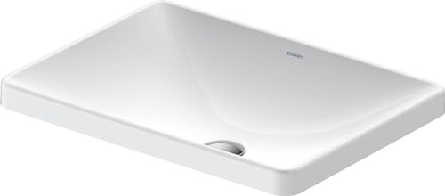 Duravit D-Neo lavabo encastrado, 600x440mm, sin agujero para grifo, sin rebosadero, blanco alto brillo, pulido, 0358600079