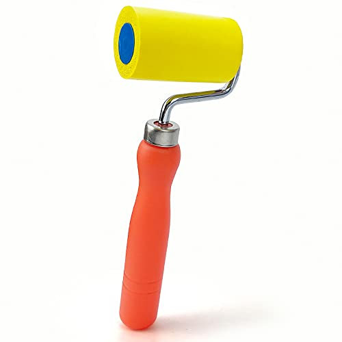 Umaki Rouleau de couture en éponge souple de 60 mm pour vinyle autocollant de voiture, rouleau de pression à la main pour papier peint, bricolage en vinyle avec poignée en plastique léger, outil de