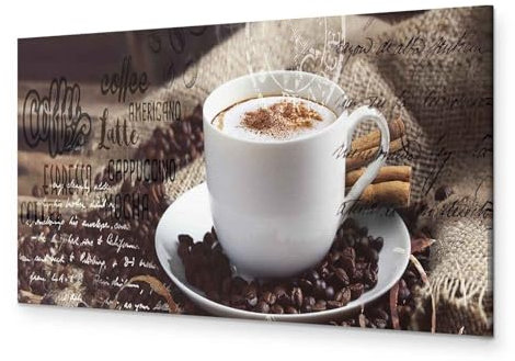 B&D XXL - Akustikbild Kaffee Bilder Akustikschaum Hochleistungsschallabsorber Schallschutz Leinwand 1 tlg Wandbild Raumakustik Schalldämmung Coffee Kaffeebohnen Küche j-C-0093-b-b