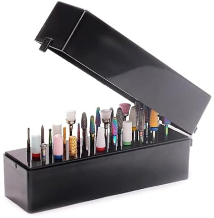 30/48 trous Forets à ongles Conteneur Stand Présentoir Présentoir Nail Art Foret Tête de meulage Porte-embout Présentoir Boîte de rangement Support à ongles