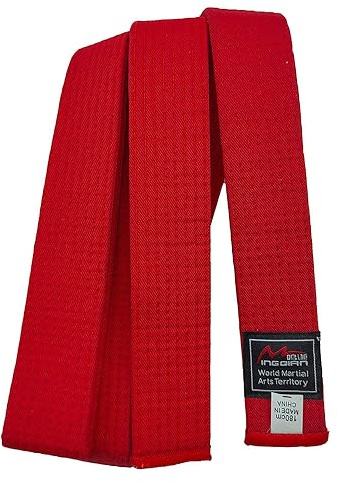 MingQian Taekwondo-Gürtel, Karate, Judo, Aikido-Kampfsport-Zubehör, Farbgrad: Weiß, Gelb, Grün, Blau, Rot, Schwarz, Taillenbreite 4 cm, Länge 200-320 cm (300 cm, Rot)