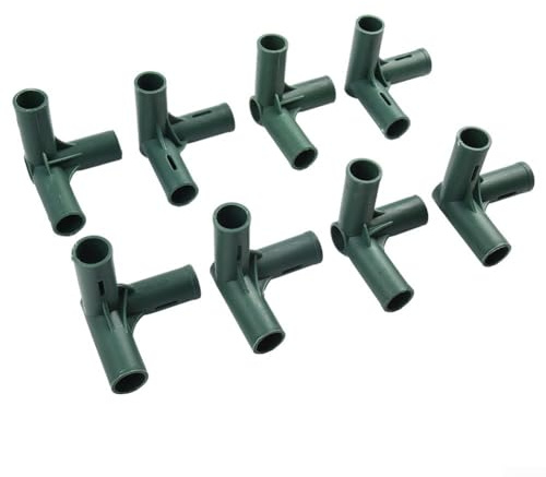 Gewächshausverbinder, 19 mm, Gewächshausrahmenverbinder, schlag- und rissfest, geeignet für PVC- und Metallrohre, 8 Stück für langlebige Konstruktion (1#)