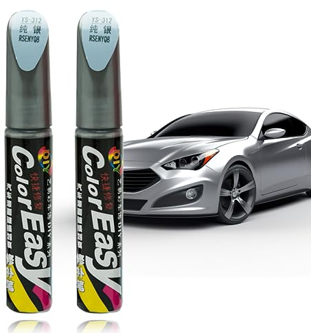 Wekuw Auto Lackstift, 2 Stück Auto Kratzer Reparatur Stift Auto Reparatur Lack Auto Pinsel Lackreparaturstift Auto Kratzerentferner Autolack Stift Autokratzer Reparaturmittel(Silber)