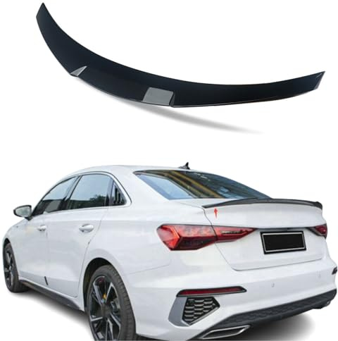 Heckspoiler für Audi A3 8Y Limousine in V-Design ab Bj. 2020, Schwarz Glanz
