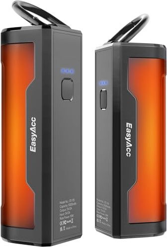 EasyAcc Uppladdningsbara Handvärmare Magnetisk 10000mAh Elektrisk Handvärmare 16 Timmar Bärbar återanvändbar, USB-C Powerbank Ficka Vinter Gåva för Raynaud Skidåkning Bergsklättring Golf-OT115